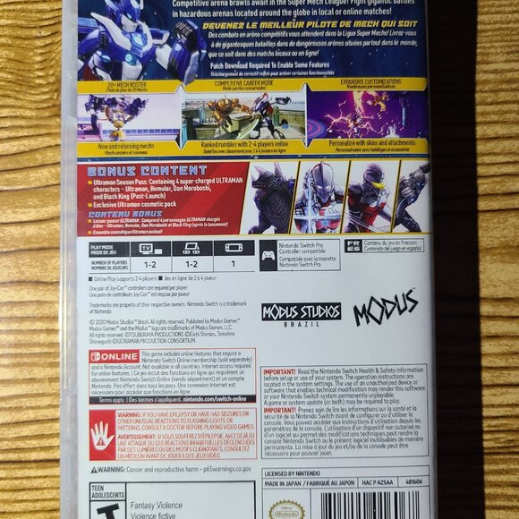 Ultraman Override 2 Super Mech League Nintendo Switch Game (NEW) - Picture 2 of 2